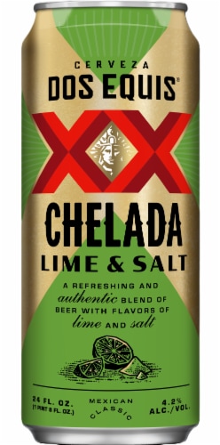 Dos Equis® Lime & Salt Mexican Lager Craft Beer Single Can Perspective: back