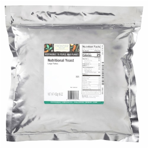 Frontier Co-Op Bulk Nutritional Yeast Large Flakes Perspective: back