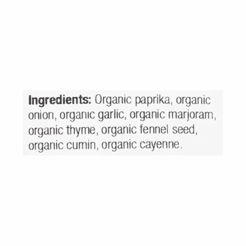 Frontier Natural Products Co-op® Organic Cajun Seasoning Perspective: back