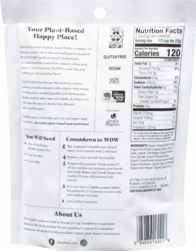 Plant Boss® Plant Burger Mix Perspective: back
