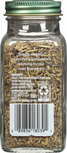 Simply Organic Herbes De Provence Perspective: back