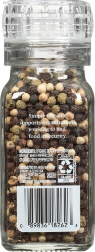 Simply Organic® Get Crackin' Three-Peppercorn Grinder Perspective: back