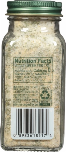 Simply Organic Garlic Salt Perspective: back
