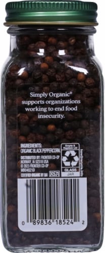 Simply Organic® Black Peppercorns Perspective: back