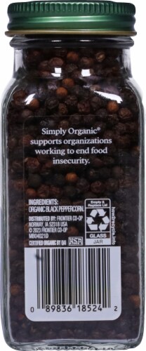 Simply Organic® Whole Black Peppercorns Perspective: back