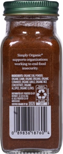 Simply Organic Chili Powder Perspective: back