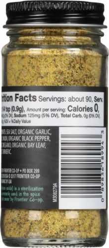 Frontier Organic Adobo Seasoning Perspective: back