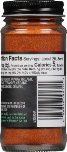 Frontier® Tandoori Masala Seasoning Perspective: back