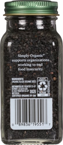 Simply Organic Black Sesame Seed Perspective: back