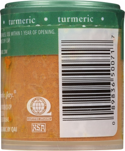 Simply Organic® Ground Turmeric Perspective: back