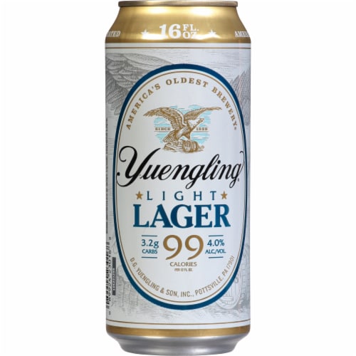 Yuengling® Light Lager Beer Single Can Perspective: back