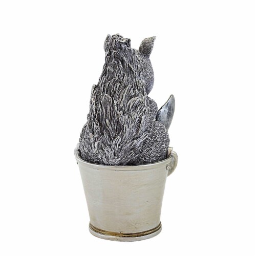 Home & Garden Squirrel In Bucket Pudgy Pal Polyresin Acorn Trowel 19012. Perspective: back