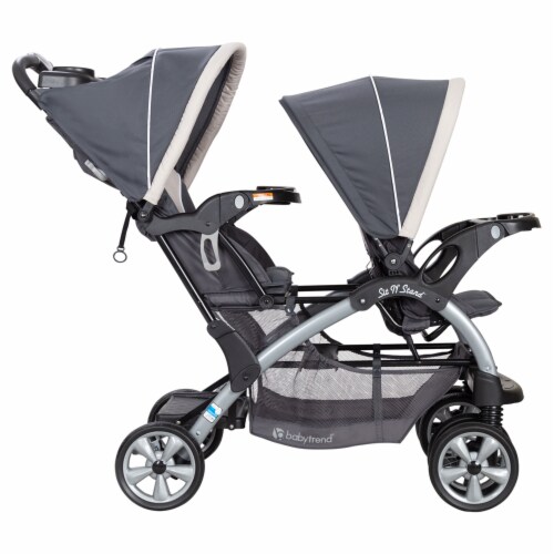 Baby Trend Sit N' Stand Easy Fold Travel Toddler/Baby Double Stroller, Magnolia Perspective: back