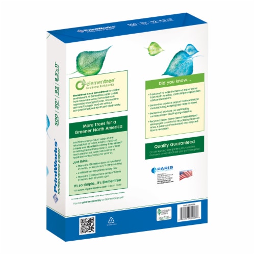 Printworks® Printer and Copy Paper - 500 Pack - White Perspective: back