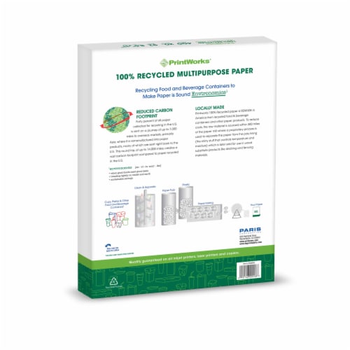 Printworks® 100% Recycled Multi-Purpose Paper Perspective: back