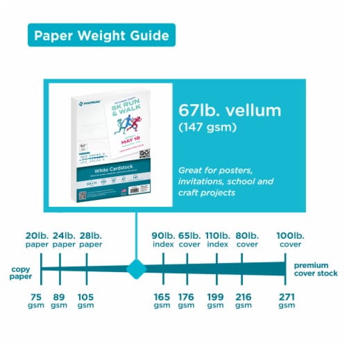 Printworks® Standard Cardstock - 100 pk - White Perspective: back