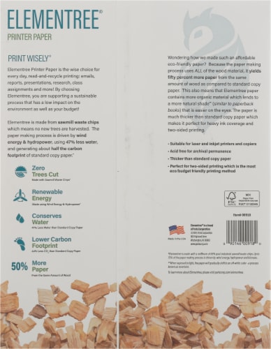 Elementree® Printer Paper - White Perspective: back