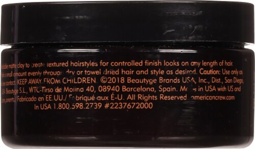 American Crew® Matte Clay Styling Product Perspective: back