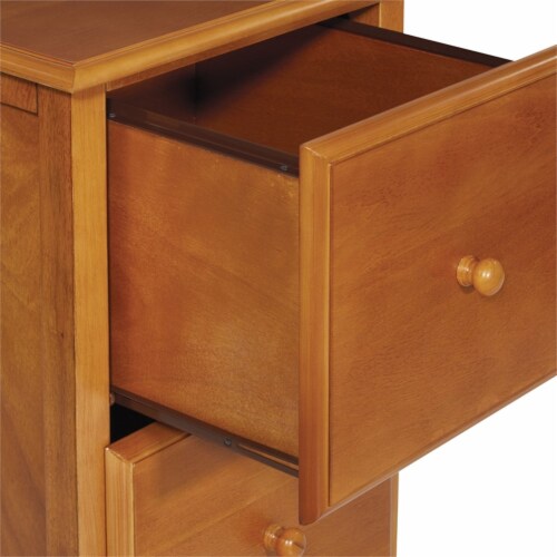 Knob Hill 2 Drawer Wood File Cabinet in Antique Cherry Perspective: back