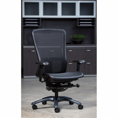 Boss Office Products Microfiber Deluxe Posture Chair with Adjustable Arms, Blue/Black