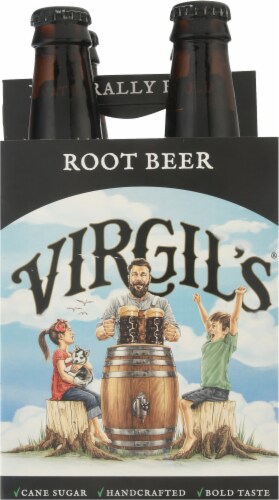 Virgil's® Root Beer Soda Bottles Perspective: back