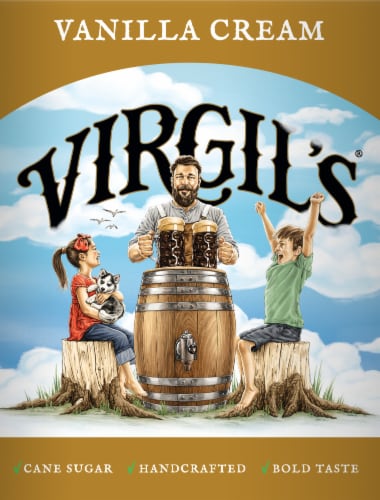 Virgil's® Micro-Brewed Cream Soda Bottles Perspective: back
