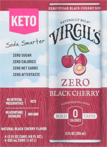Virgil's® Keto Zero Sugar Black Cherry Soda Perspective: back