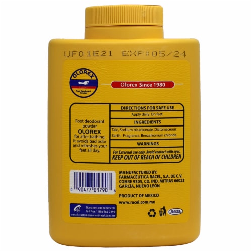 Olorex Classic Foot Deodorant Powder Perspective: back