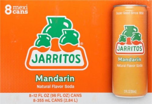 Jarritos Mandarin Soda Cans Perspective: back