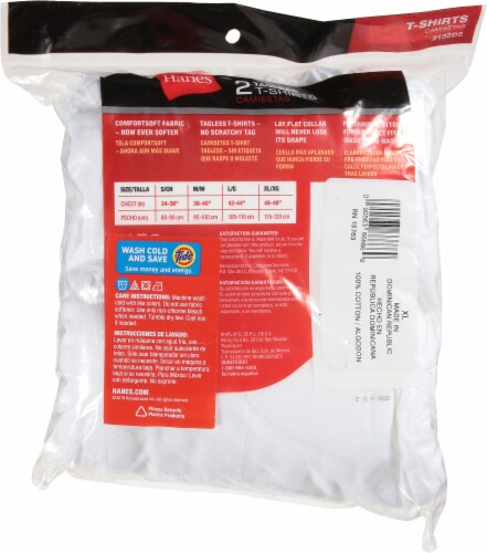 Hanes Tagless T-Shirts - White Perspective: back