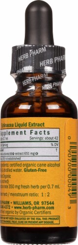 Herb Pharm Echinacea Herbal Supplement Perspective: back