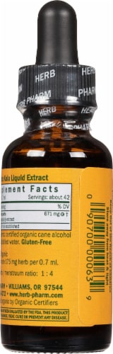 Herb Pharm Organic Whole Herb Gotu Kola Herbal Supplement Perspective: back