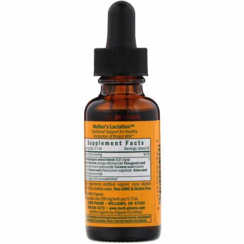 Herb Pharm Mother's Lactation ™ System Restoration Perspective: back