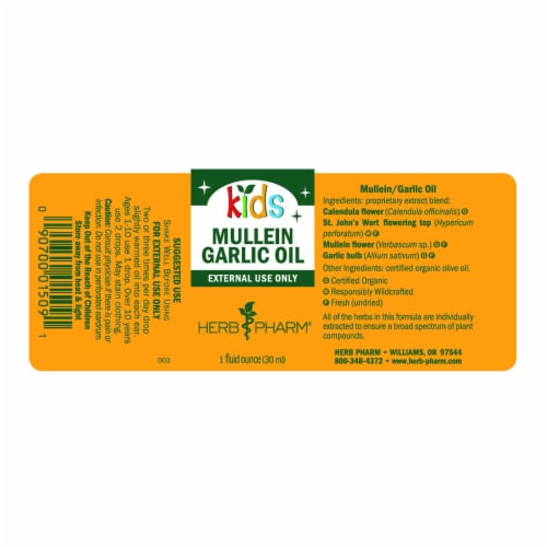 Herb Pharm Kids Mullein-Garlic Ear Oil Perspective: back