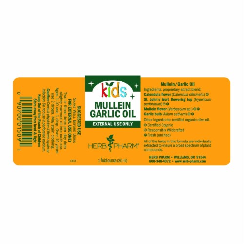 Herb Pharm Kids Mullein-Garlic Ear Oil Perspective: back
