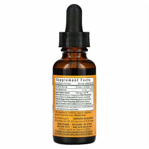 Herb Pharm® Kids Cough Crusader™ Herbal Supplement Perspective: back