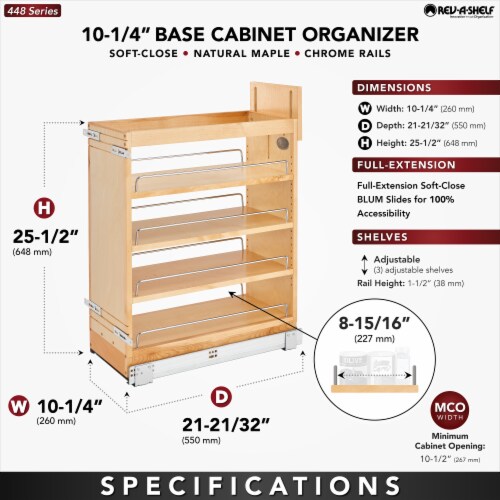 Rev-A-Shelf 10.25 Pull Out Kitchen Cabinet Organizer Soft-Close,  448-BCSC-9C, 1 Piece - Kroger