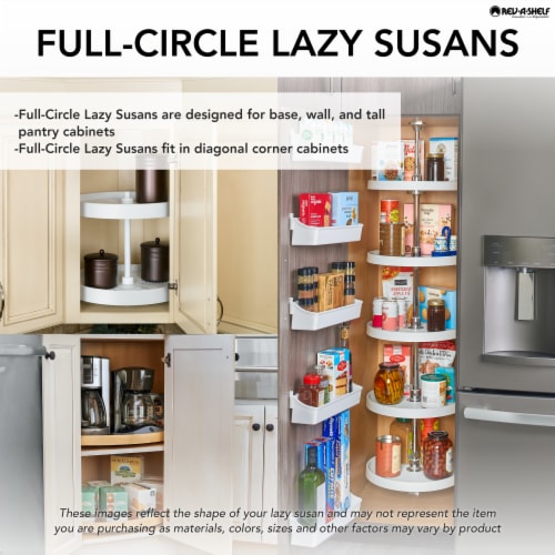Rev-A-Shelf 24 Inch Wood Full Circle Corner Cabinet Lazy Susan w/ Steel Bearings Perspective: back