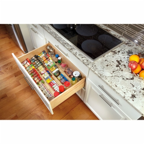 Vertical Spice Cabinet Mounted 2 Tier Sliding Storage Drawer Organizer,  Cream, 1 Piece - Fry's Food Stores