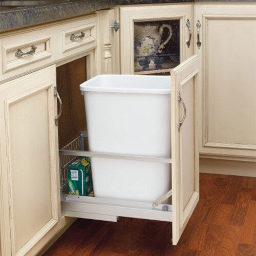 Rev A Shelf Pull Out Kitchen Cabinet 35 Qt Trash Can w Soft Close
