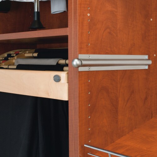 Rev-A-Shelf CVL-12-SN 12-Inch Extendable Closet Valet Clothes Rod, Satin Nickel Perspective: back