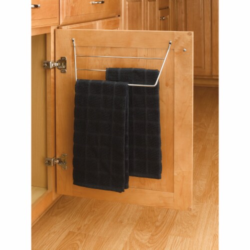 Rev-A-Shelf Undersink Door Mount Towel Bar, Chrome Perspective: back