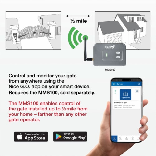 Mighty Mule WiFi Plug-In Wireless Smart Bridge MMS100 Perspective: back