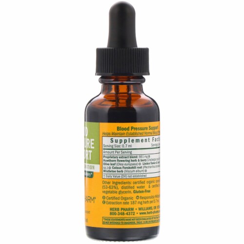 Herb Pharm Blood Pressure Support - 1 fl oz (30 ml) Perspective: back