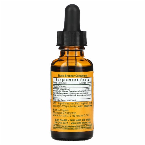Herb Pharm Stone Breaker Urinary System Restoration Herbal Supplement Perspective: back