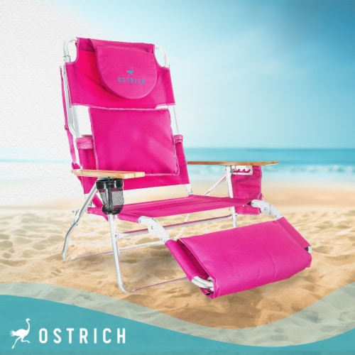 Pink ostrich beach chair best sale