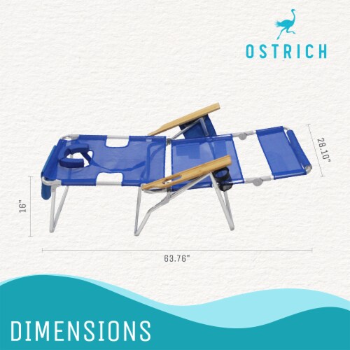 Ostrich 3 N 1 Altitude Outdoor Lounge Reclining Beach 16 Inch