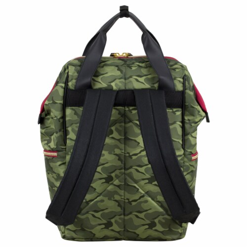 Bodhi Double Handle Tote Backpack - Green Camo Perspective: back
