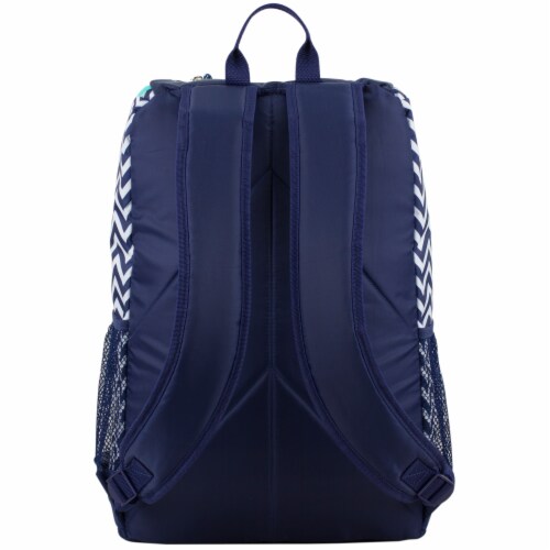 Fuel Wide Mouth Bungee Backpack - Chevron Deep Cobalt Perspective: back
