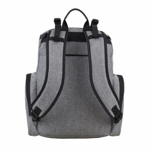 Bodhi Baby Wooster Street Diaper Backpack - Mid-grey Chambray Perspective: back
